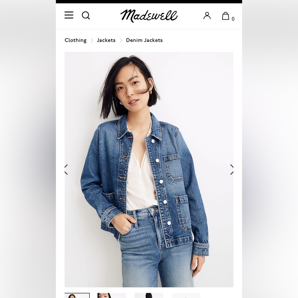 Madewell Denim Ashwood Chore Coat in Freemont Wash